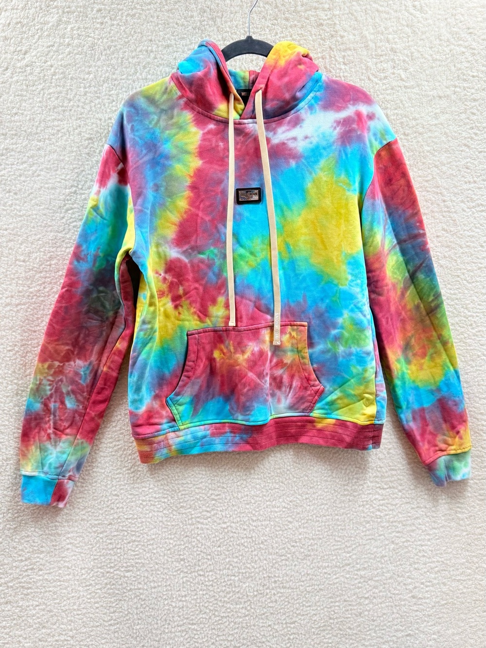 Well Known Studios Tie Dye Pullover "Houston" Hoodie Sz XL